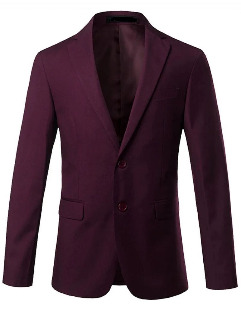 Heren Smart Casual Blazer Formeel Zakelijk Bruidegom Trouwjurk Show Social Tops Jasje - Grijs