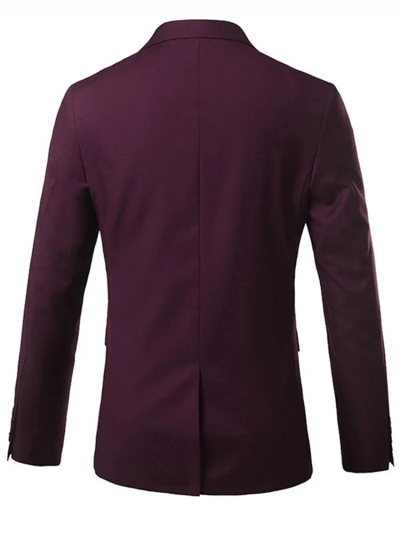 Heren Smart Casual Blazer Formeel Zakelijk Bruidegom Trouwjurk Show Social Tops Jasje - Grijs