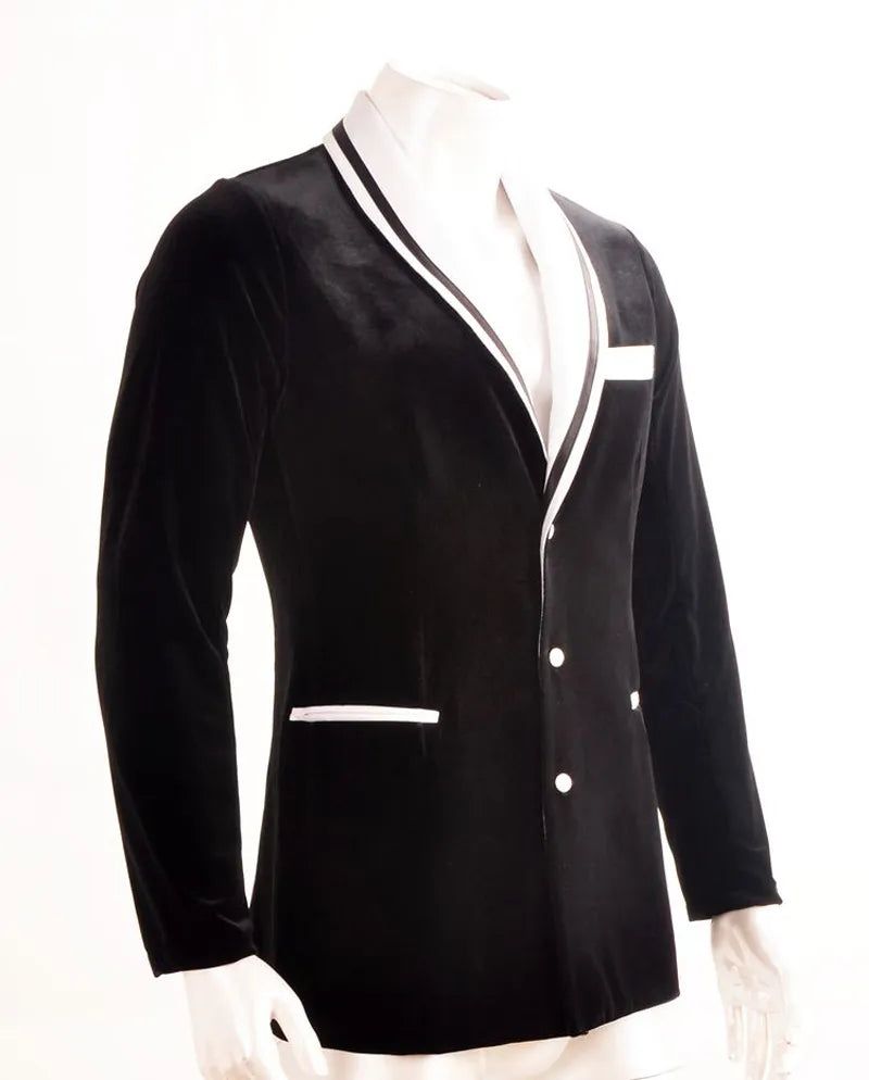 Heren Standaard Prestaties Kleding Lange Mouwen Geavanceerde Tuxedo Latin Ballroom - Zwart