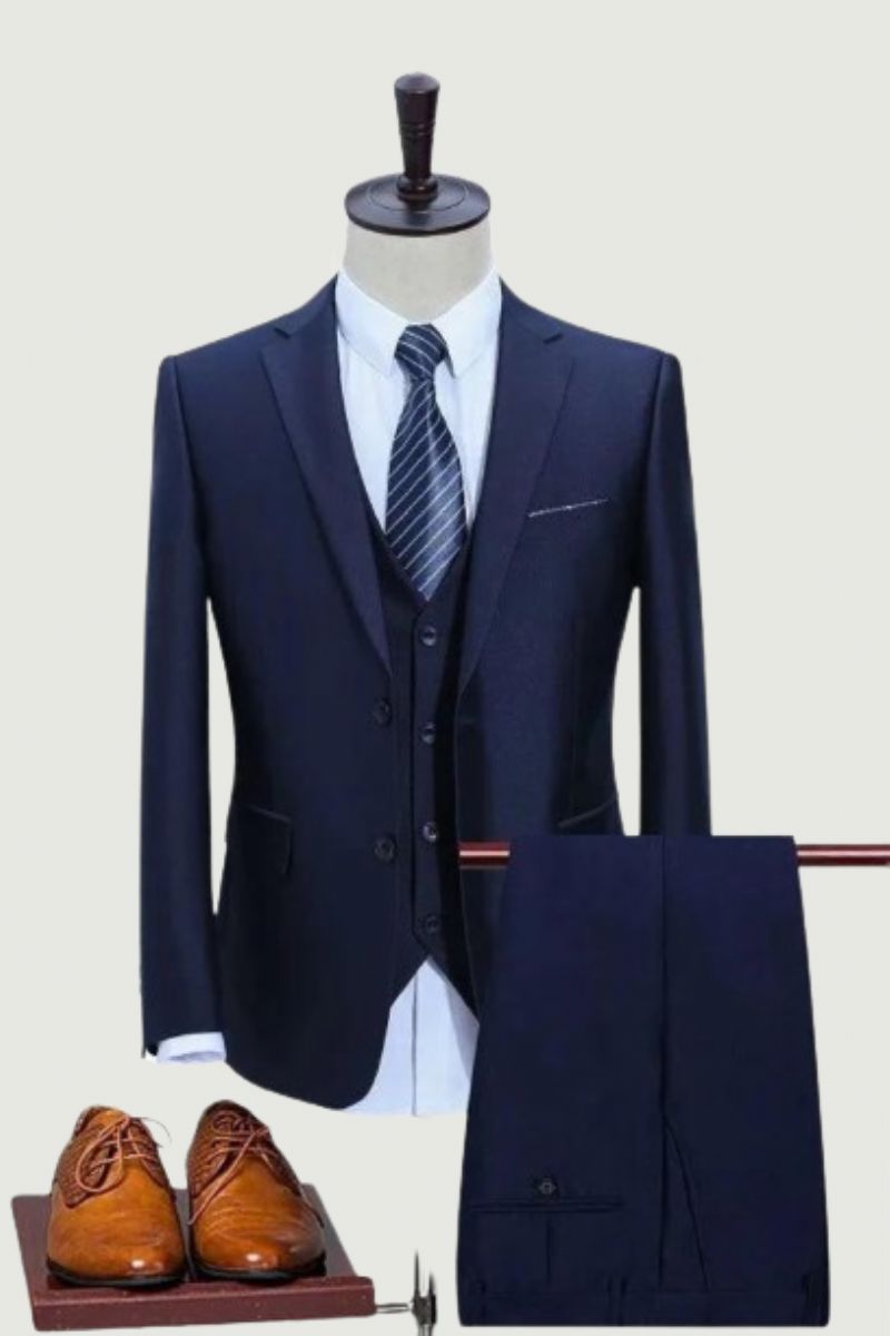 Herenkostuums Slim Custom Fit Tuxedo Business Dress Trouwpak Blazer