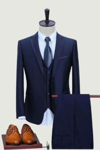 Herenkostuums Slim Custom Fit Tuxedo Business Dress Trouwpak Blazer