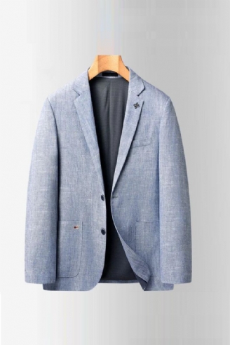 Linnen Blazers Mannelijke Losse Business Casual Jasje Luxe Outdoor Jassen Lente Pakken Voor Mannen