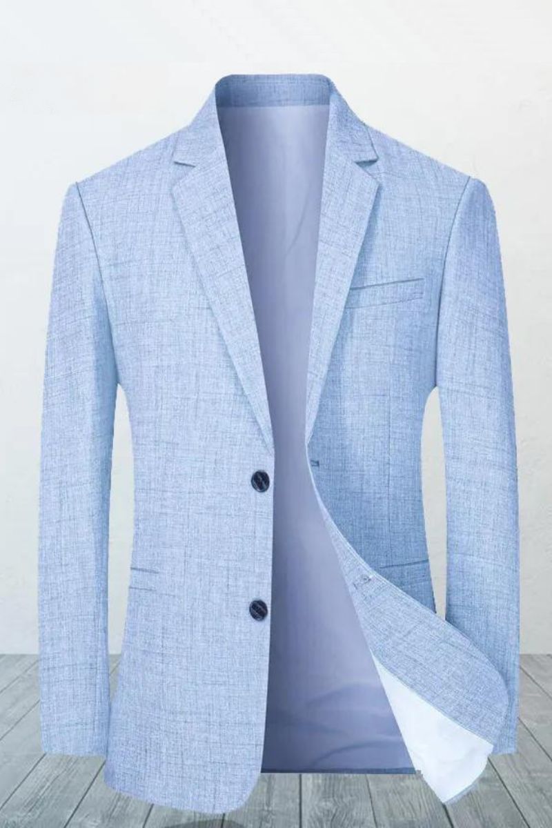 Mannen Jasje Dunne Blazers Lente Herfst Effen Business Casual Heren Kleding Blazer Jassen