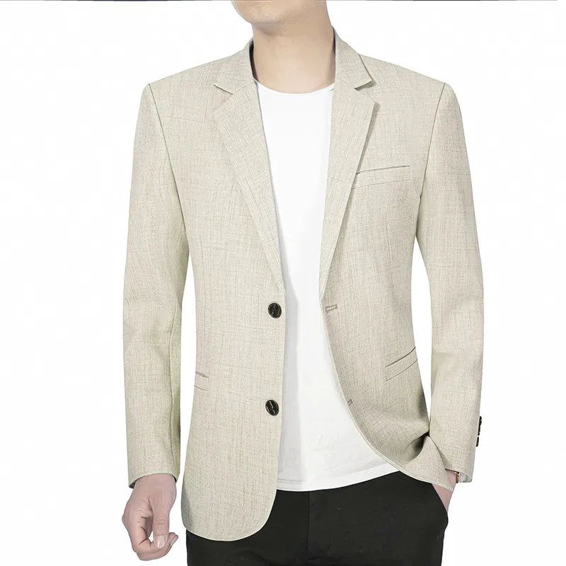 Mannen Jasje Dunne Blazers Lente Herfst Effen Business Casual Heren Kleding Blazer Jassen - Lichtblauw