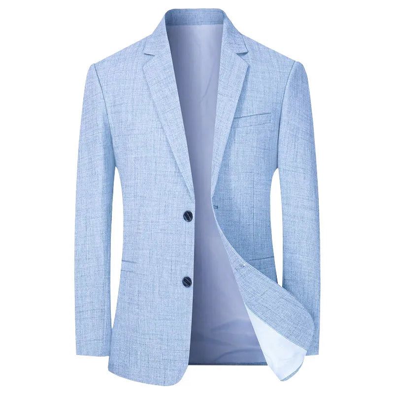 Mannen Jasje Dunne Blazers Lente Herfst Effen Business Casual Heren Kleding Blazer Jassen - Lichtblauw