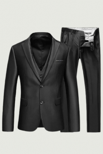 Slim Fit Suits Heren Notch Revers Zakelijke Bruiloft Bruidegom Vrije Tijd Tuxedo Nieuwste Jas Broek Ontwerpen