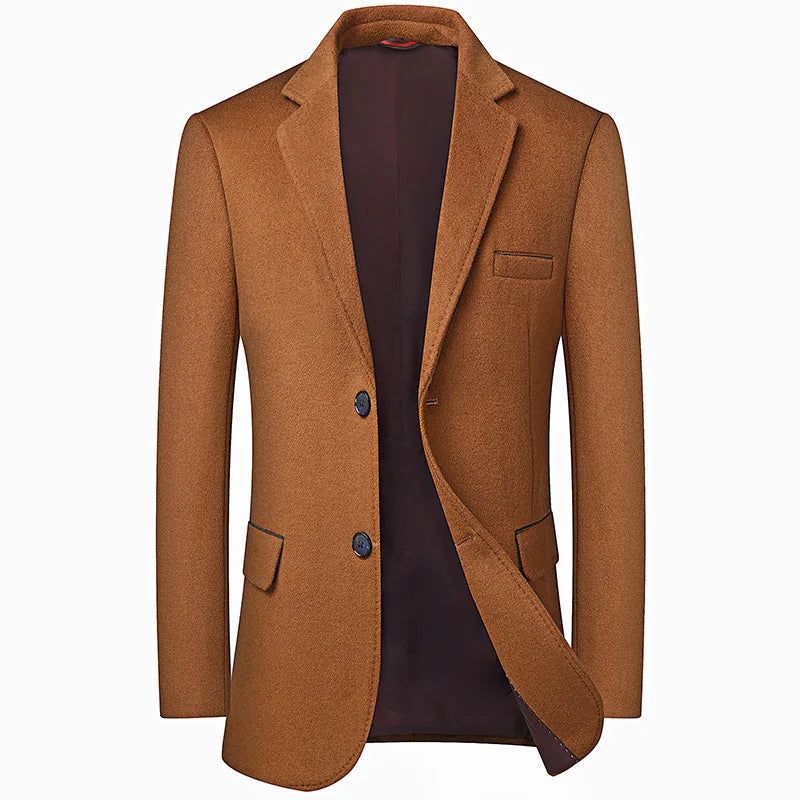 Wollen Pak Stijlvol En Knap Met Boutique Business Casual Herfst- En Winterblazers - Grijs