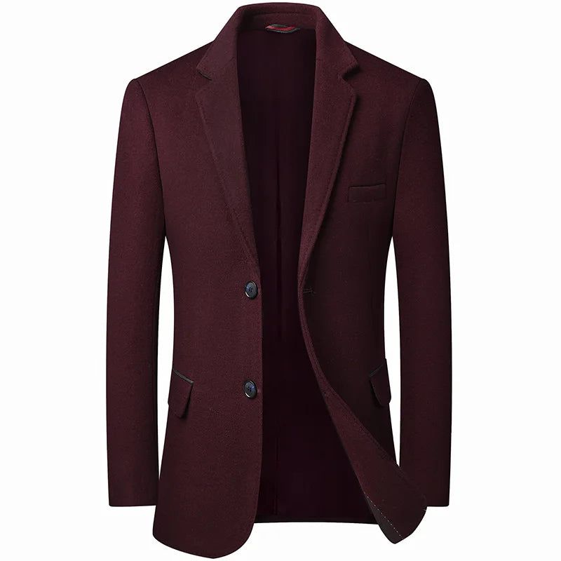 Wollen Pak Stijlvol En Knap Met Boutique Business Casual Herfst- En Winterblazers - Grijs