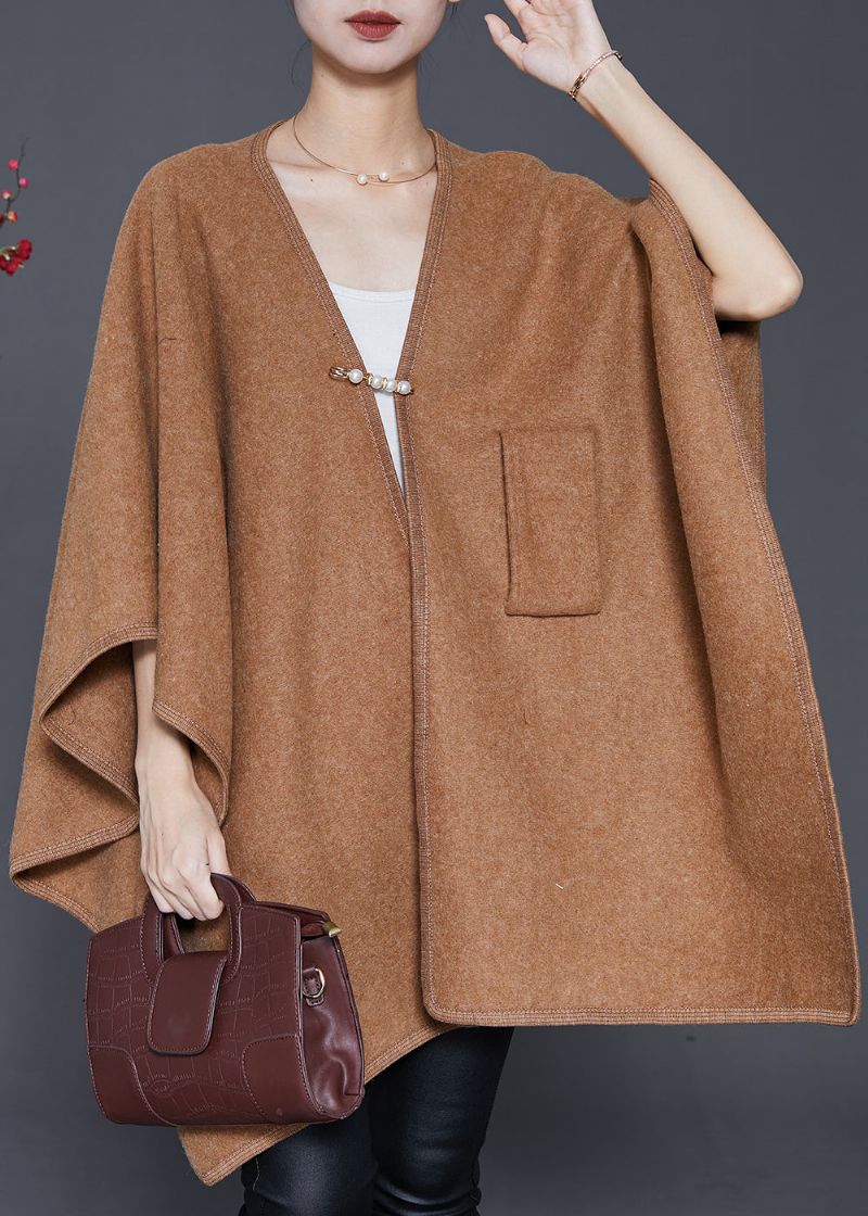 Camel Wollen Vesten Oversized Winter - Dames cardigans