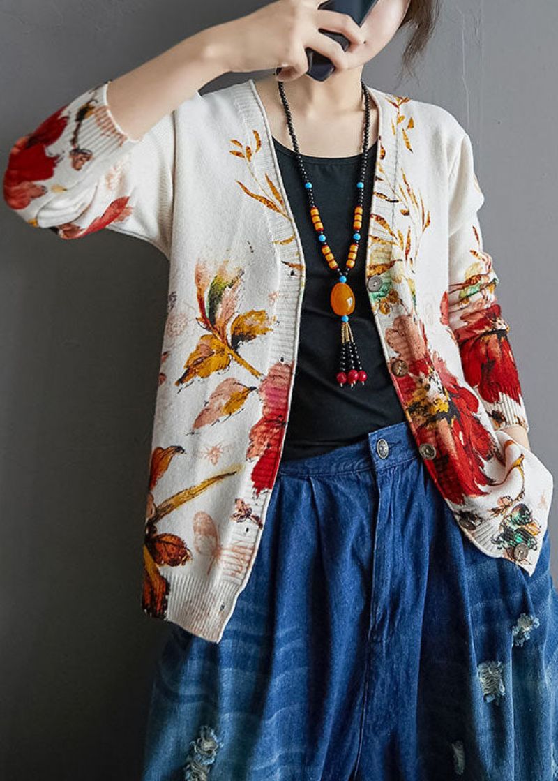 Modern Wit Oversized Tie-dye Gebreid Vest Winter - Dames cardigans