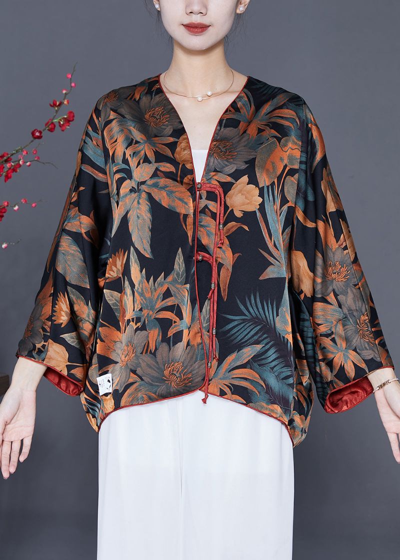 Moderne Zwarte Oversized Printkleding Aan Beide Zijden Vesten Lente