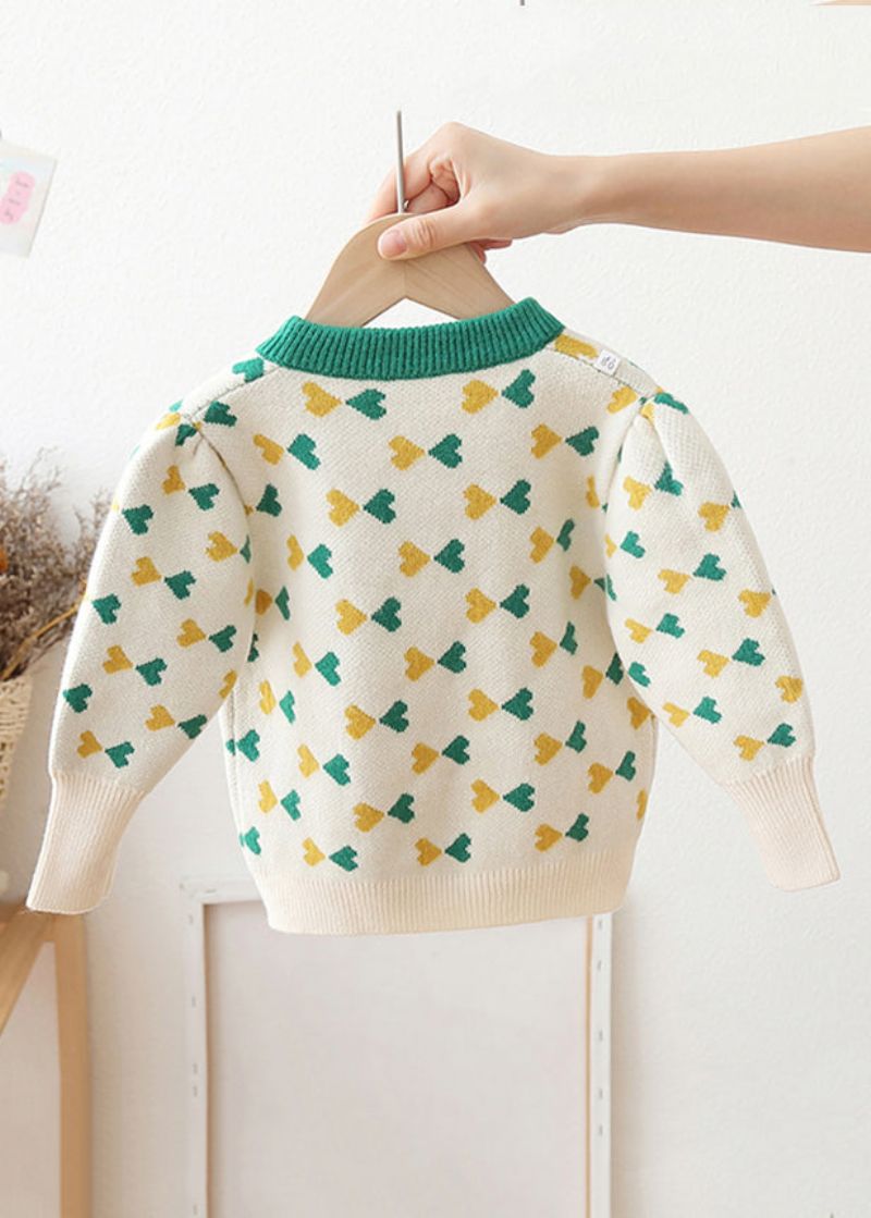 Nieuwe Paarse Knopen Gegolfde Patchwork Katoenen Gebreide Kinderjassen Lente - Dames cardigans