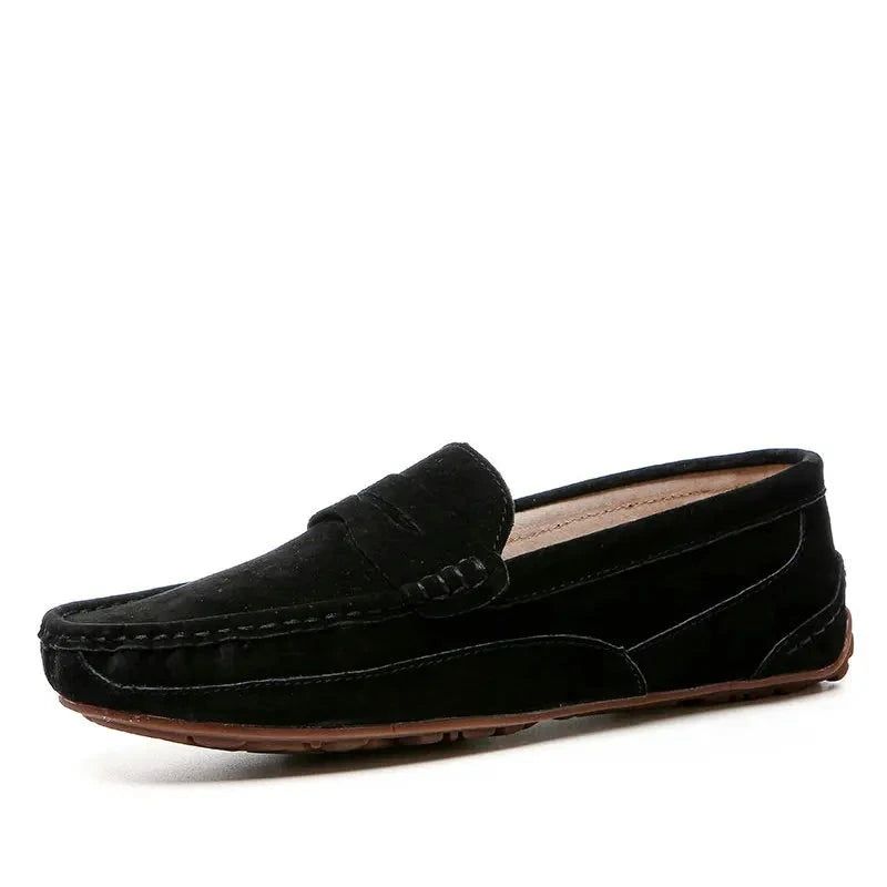 Echt Lederen Heren Casual Schoenen Luxe Merk Herenloafers - Donkerbruin