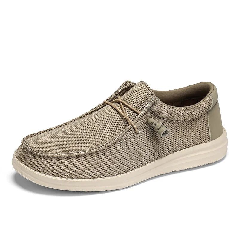 Heren Instapper Canvas Schoenen Loafers Meest Populaire Prime - Zwart