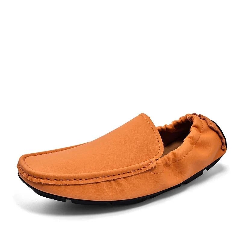 Heren Leren Loafers Slip-on Vrijetijdsschoenen Mocassins Herenflats Avondmaal Zachte Herenschoenen - Bruin