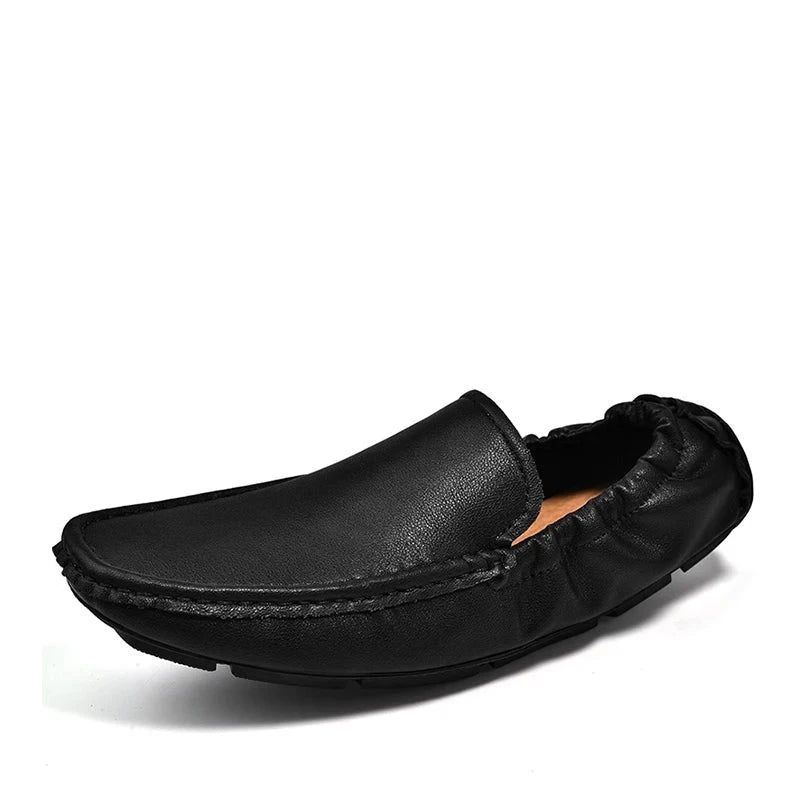 Heren Leren Loafers Slip-on Vrijetijdsschoenen Mocassins Herenflats Avondmaal Zachte Herenschoenen - Bruin