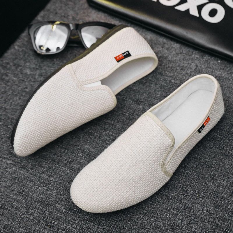 Lente Zomer Heren Loafers Schoenen Trend Ademende Casual Rijschoenen - Beige