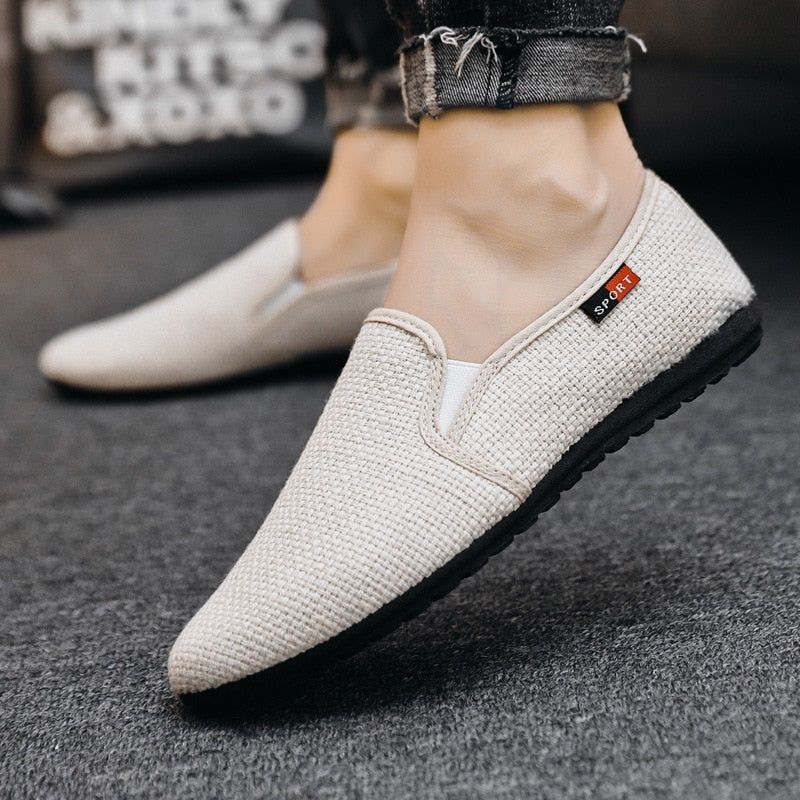 Lente Zomer Heren Loafers Schoenen Trend Ademende Casual Rijschoenen - Beige