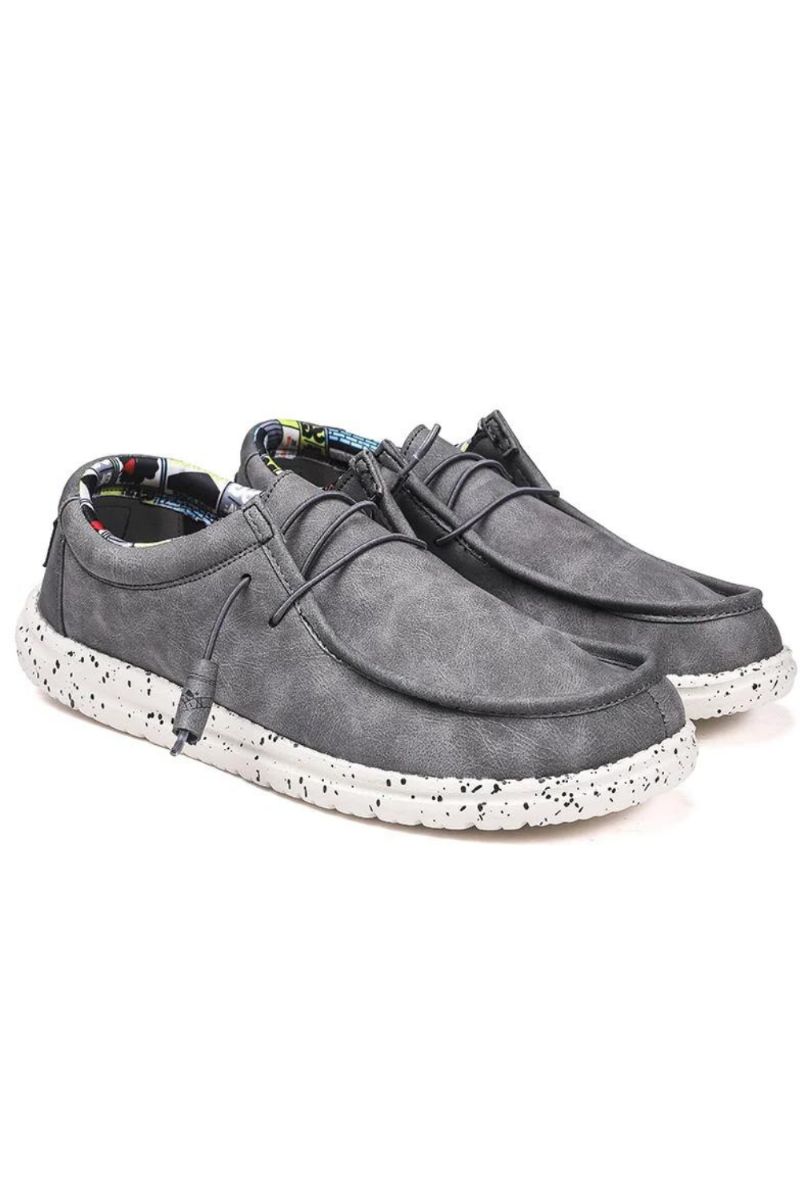 Leren Vrijetijdsschoenen Heren Dude Loafers Streetstyle Herenslip-ons