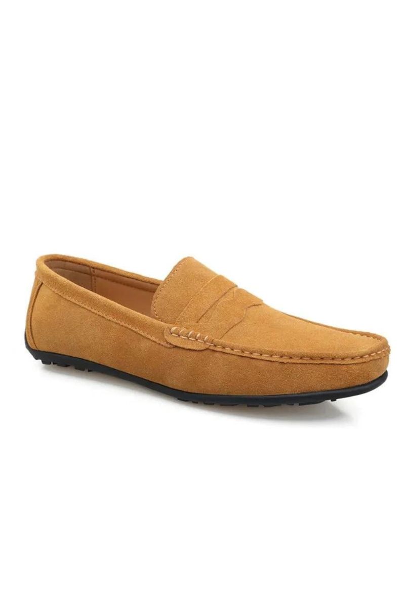 Mannen Kwasten Loafers Split Leer Ademend Zwarte Schoenen Zachte Outdoor Casual Zomer Muilezels Jurk Sandalen Flats