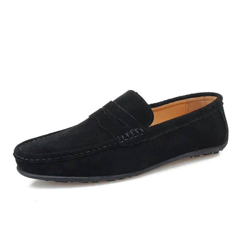 Mannen Kwasten Loafers Split Leer Ademend Zwarte Schoenen Zachte Outdoor Casual Zomer Muilezels Jurk Sandalen Flats - Rood