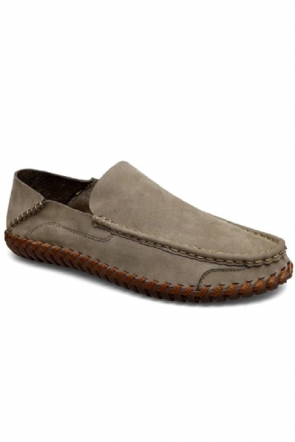 Zomer Heren Casual Instappers Leren Schoenen Zachte Comfortschoenen Loafers