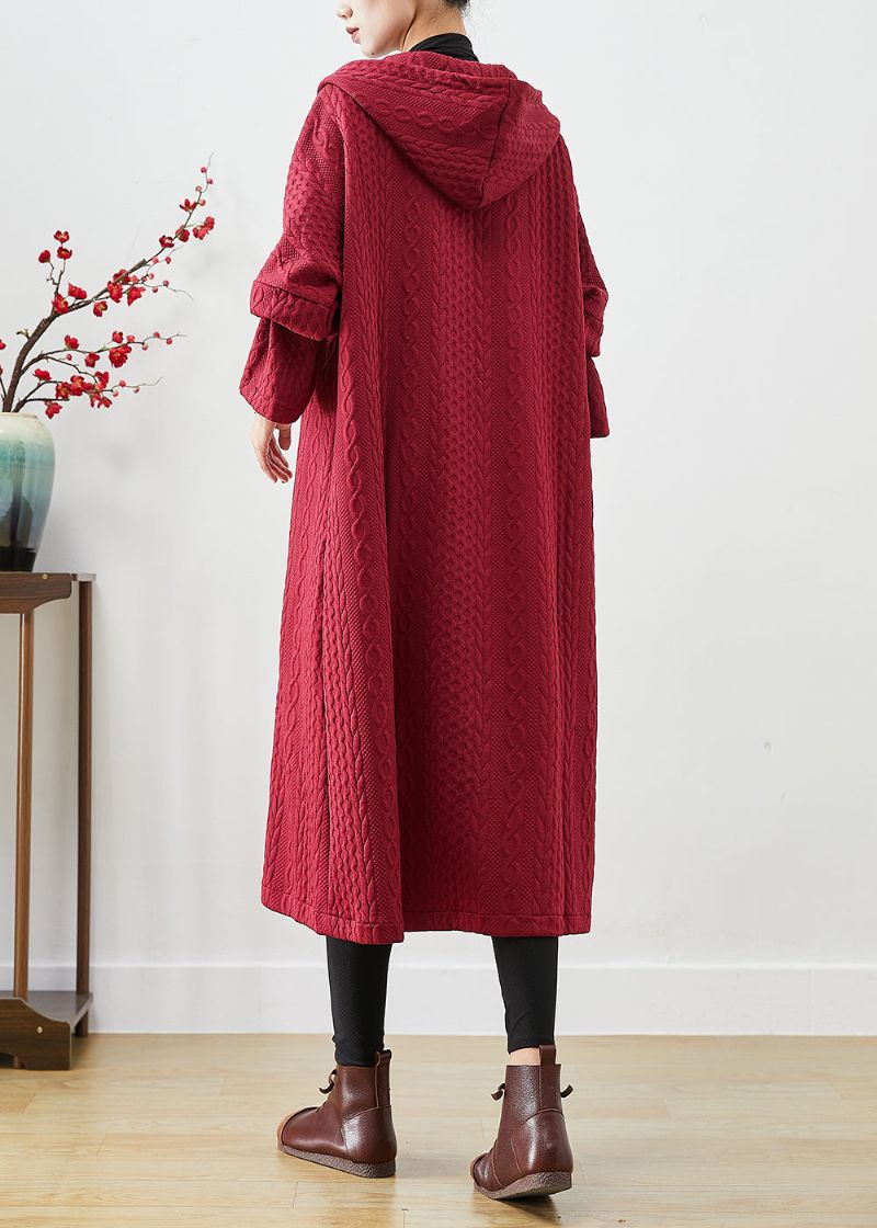 Chique Katoenen Trenchcoat Met Mulberry-capuchon En Chinese Knopen Herfst - Dames trenchcoats