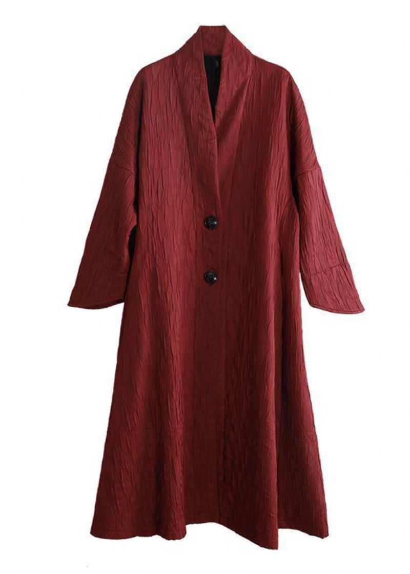 Dameszakken Met V-hals Fijne Herfstkleding Rood Art Uitloper - Dames trenchcoats