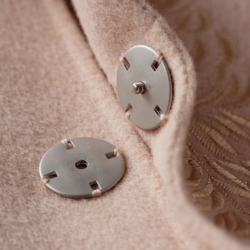 Fijne Nude Roze Wollen Jassen Dames Oversized Met Lange Mouwen Halflange En Borduurjassen - Dames trenchcoats