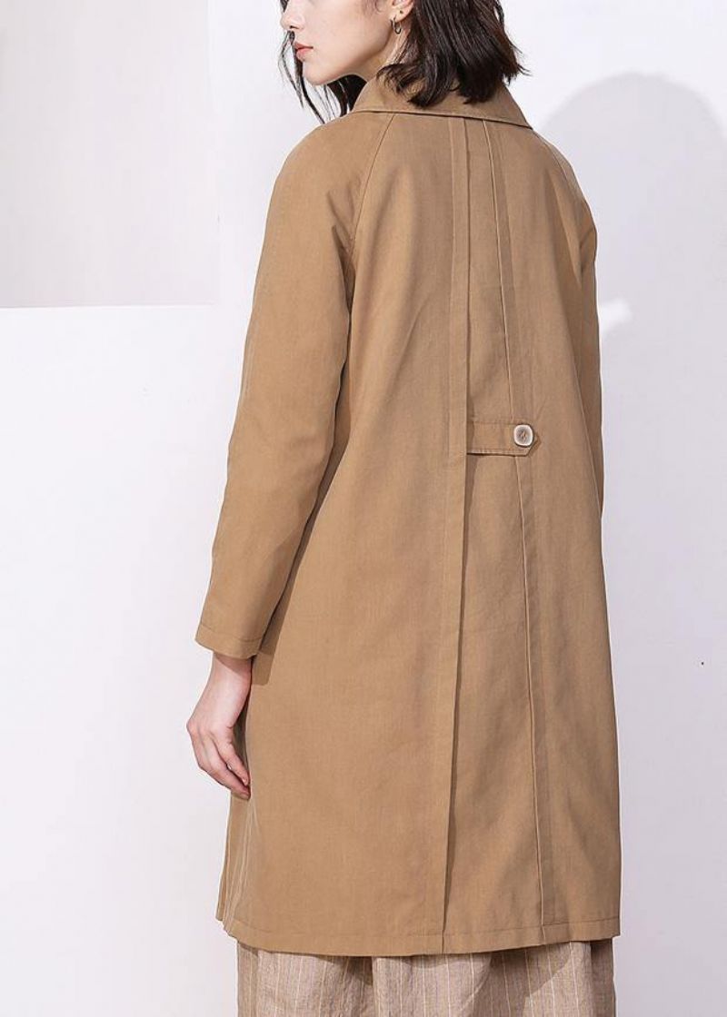 Kaki Fijne Trenchcoat Voor Dames Inspiration Lentejassen Met Lange Mouwen - Dames trenchcoats