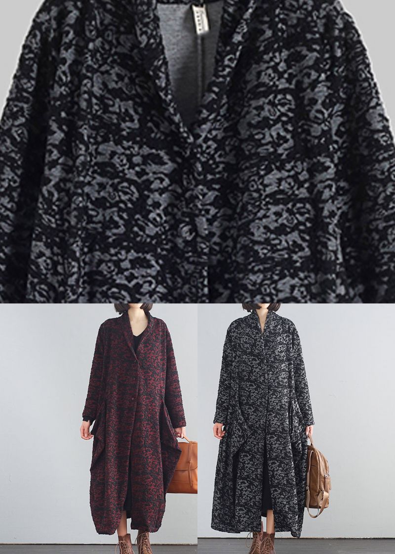 Mulberry V-hals Print Knoop Trenchcoats Herfst - Moerbei