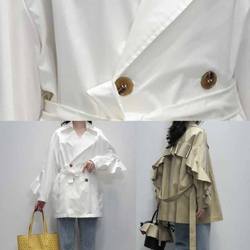 Stijl Witte Tuniekjassen Jacks Met Inkeping In De Taille - Dames trenchcoats