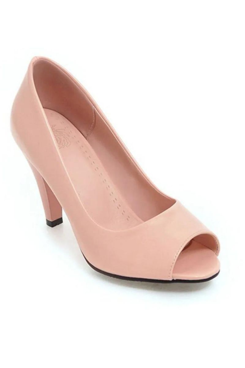 Dames Hoge Hakken Schoenen Klassieke Lente Peep Toe Pumps Elegant