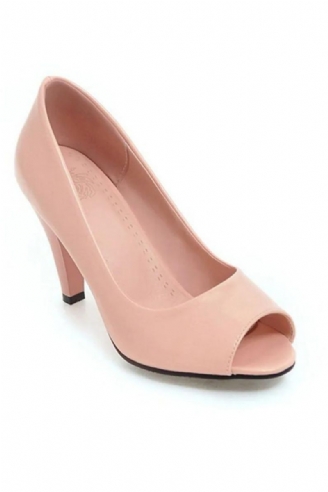 Dames Hoge Hakken Schoenen Klassieke Lente Peep Toe Pumps Elegant