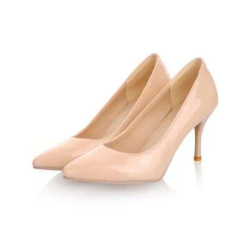 Dames Pumps Dunne Hak Klassiek Wit Rood Nude Beige - Beige