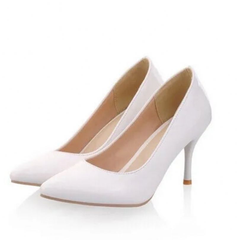 Dames Pumps Dunne Hak Klassiek Wit Rood Nude Beige - Beige