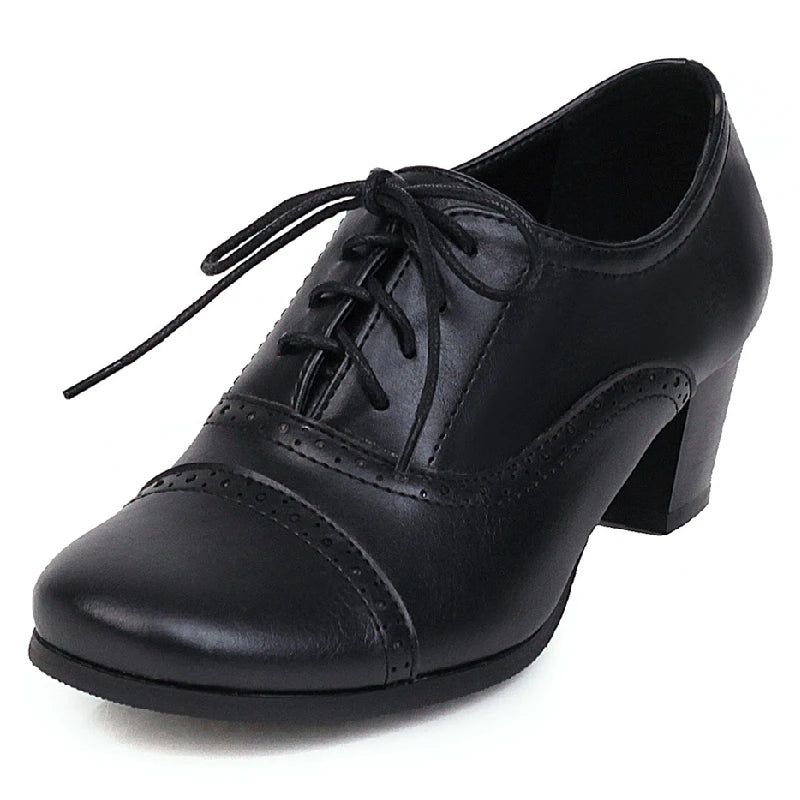 Dames Pumps Schoenen Klassiek Casual Western Oxford Party Kantoorschoenen Vrouw - Zwart