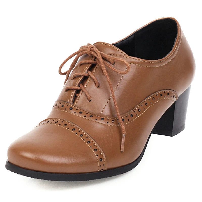 Dames Pumps Schoenen Klassiek Casual Western Oxford Party Kantoorschoenen Vrouw - Zwart