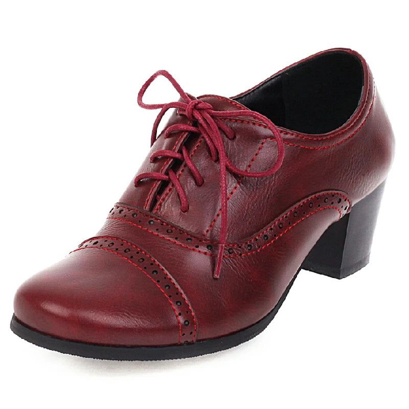 Dames Pumps Schoenen Klassiek Casual Western Oxford Party Kantoorschoenen Vrouw - Zwart