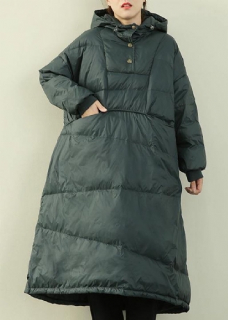 2024 Groene Warme Plus Size Casual Pufferjassen Winterkleding Met Capuchon