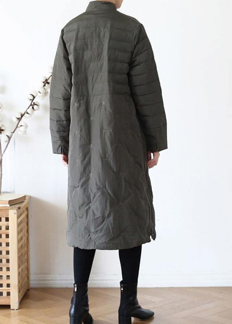 2024groen Donsjack Dames Casual Opstaande Kraag Parka Warm Winteruitloper - Dames donsjacks