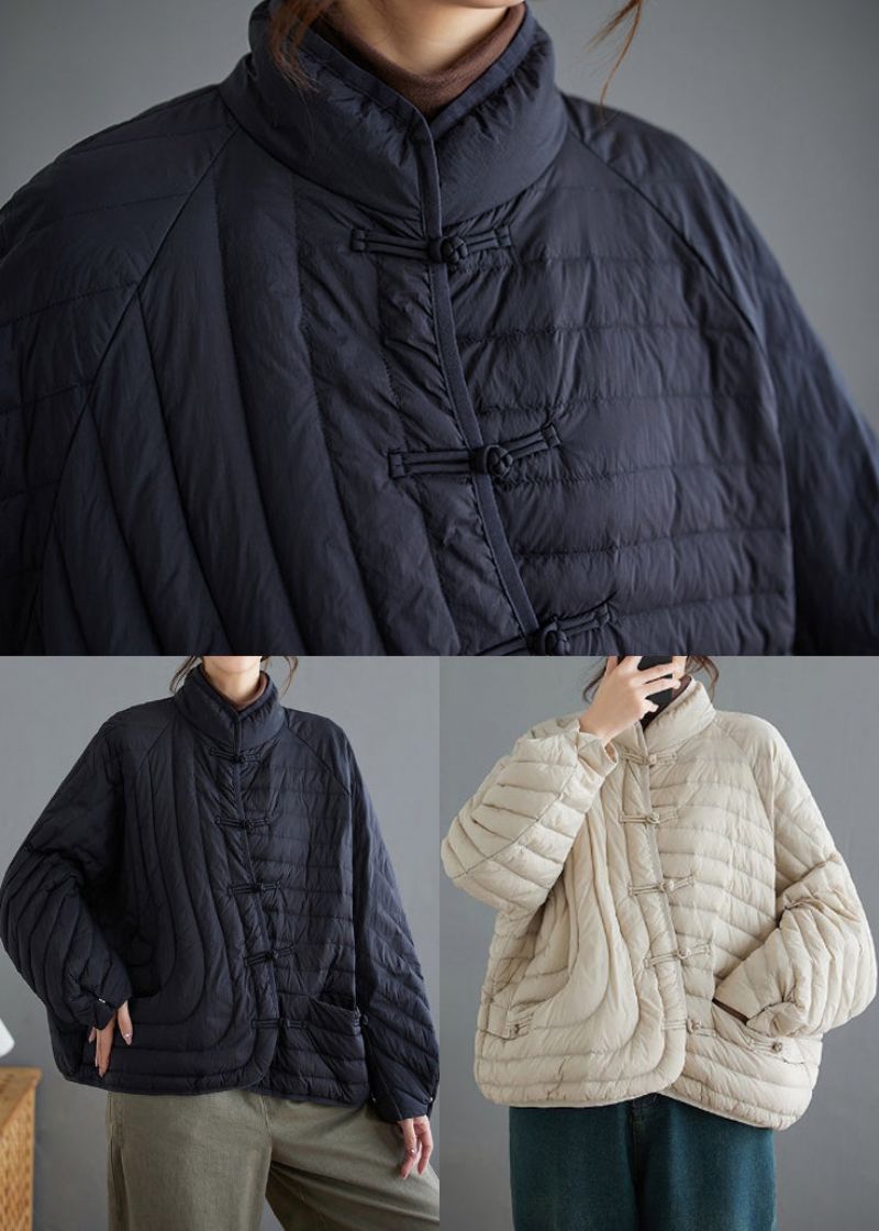 Biologische Abrikoos Oversized Oosterse Fijne Katoenen Gevulde Jassen Winter - Dames donsjacks