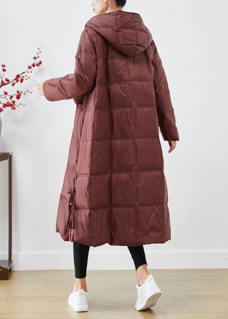 Dames Saai Rood Oversized Geruite Eendendons Canada Goose Jas Winter - Dames donsjacks