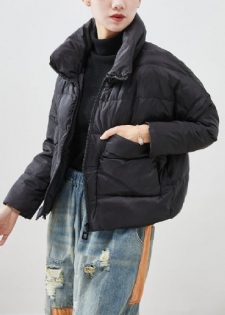 Dames Zwarte Oversized Zakken Eendendonsjassen Winter