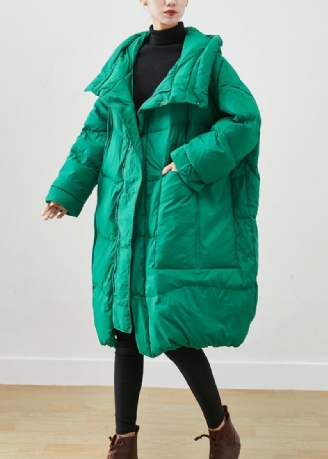 Elegante Groene Oversized Dikke Eendendons Canada Goose Jas Winter