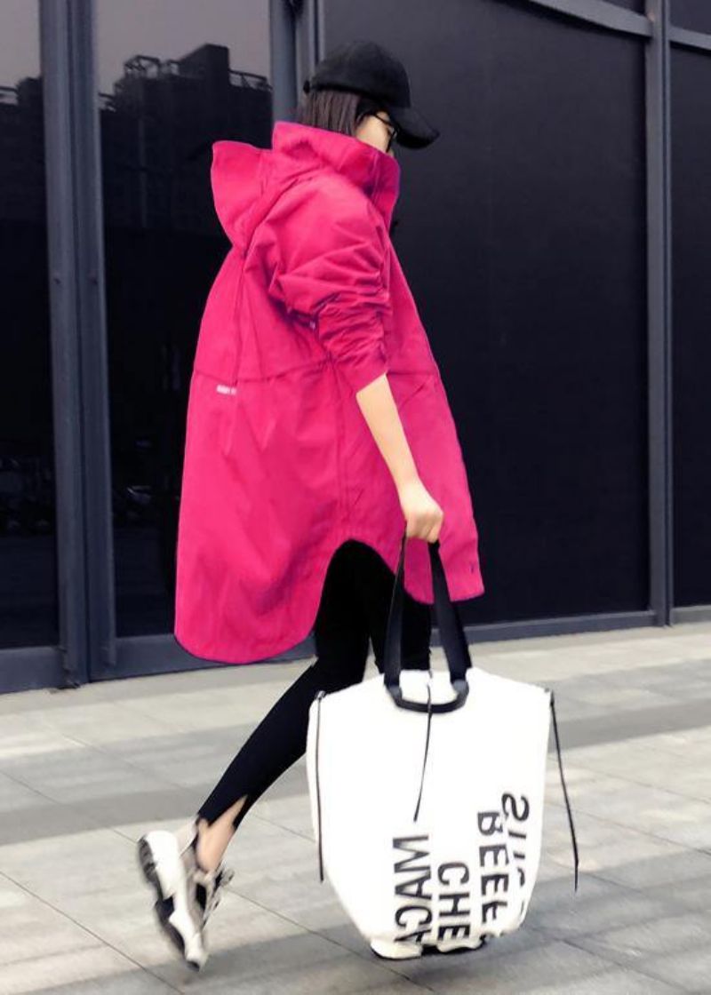 Elegante Oversized Sneeuwjassen Overjas Roze Donsjack Met Ritssluiting Dames - Wit