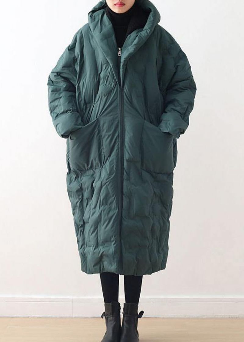 Fijne Plus Size Kleding Winterjas Jassen Met Capuchon Groen Donsjack Met Ritssluiting Dames - Geel