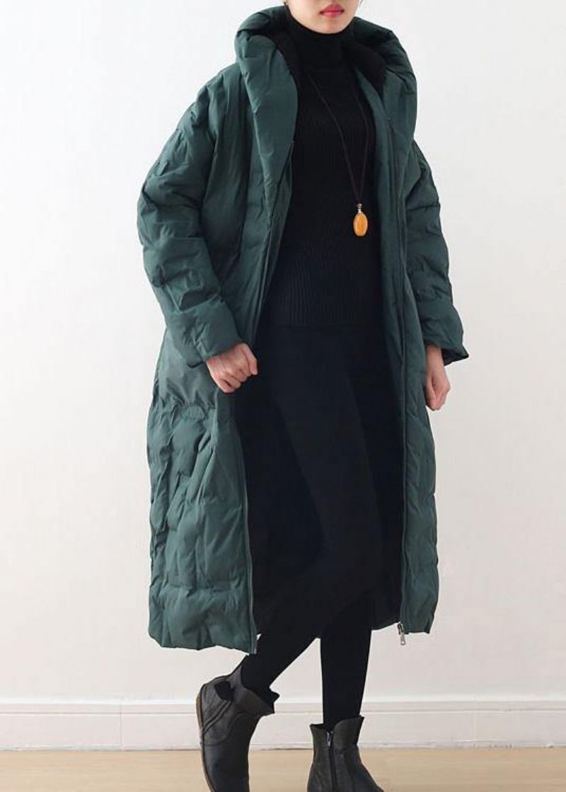 Fijne Plus Size Kleding Winterjas Jassen Met Capuchon Groen Donsjack Met Ritssluiting Dames - Geel