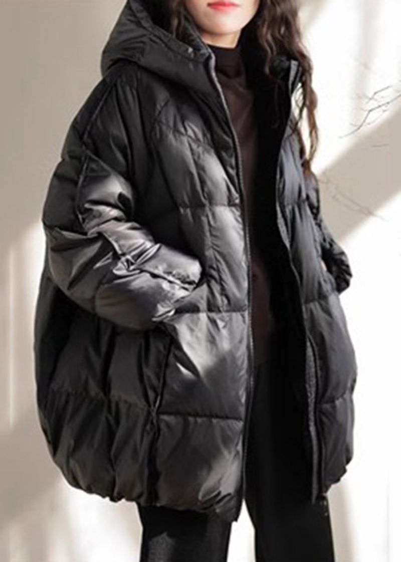 Franse Groene Oversized Zakken Fijne Katoenen Gevulde Parka Jas Winter - Dames donsjacks