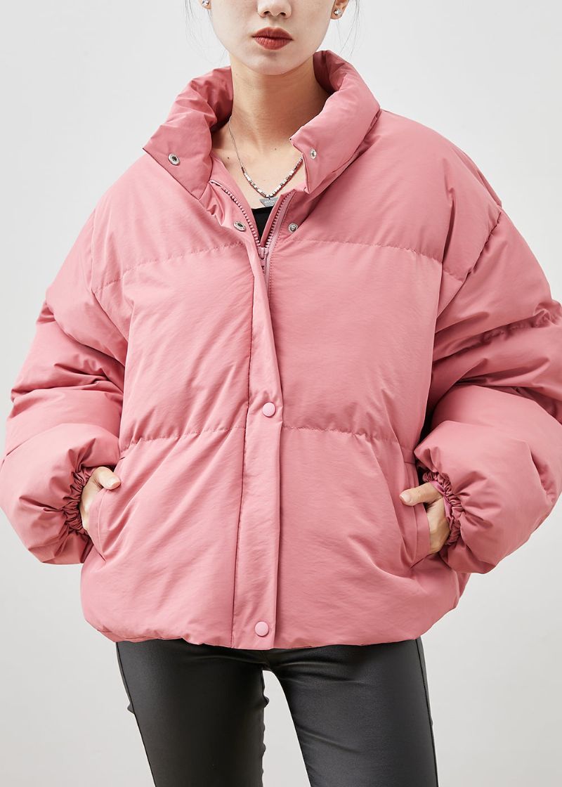 Handgemaakte Roze Oversized Dikke Eendendonsjassen Winter - Dames donsjacks